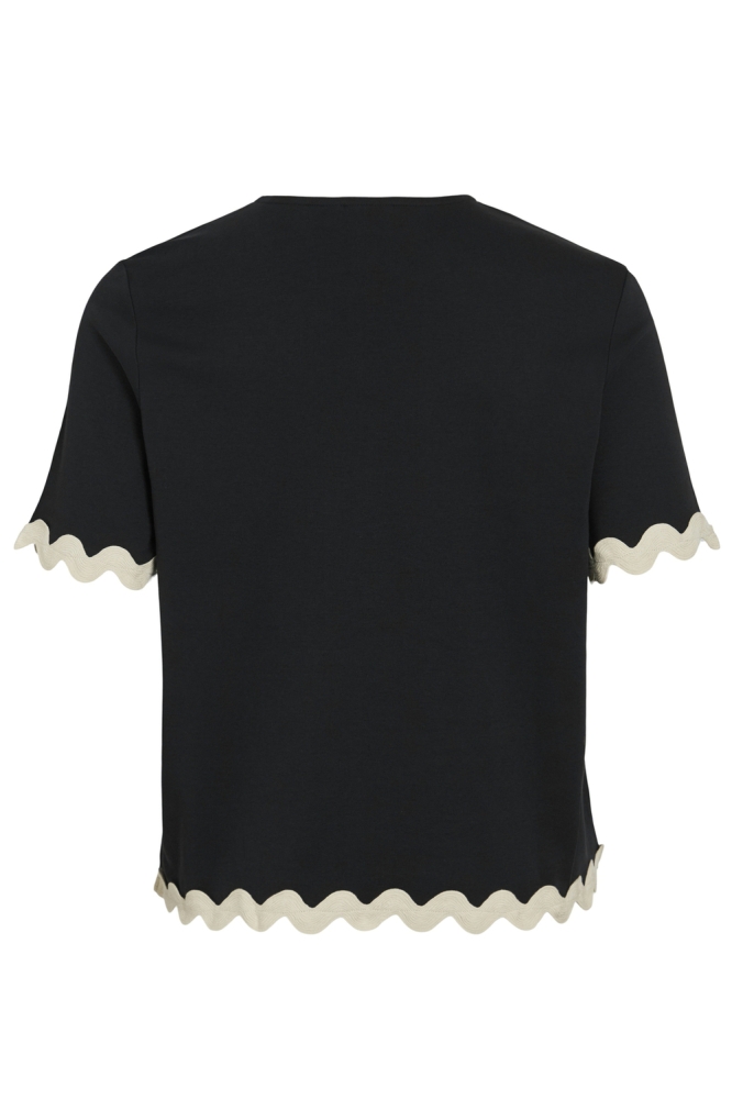 VICALISA O-NECK 2/4 TOP 14106763 BLACK BEAUTY/BIRCH